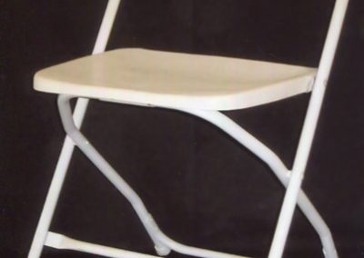 White Folding Chair-Drakes Rentals